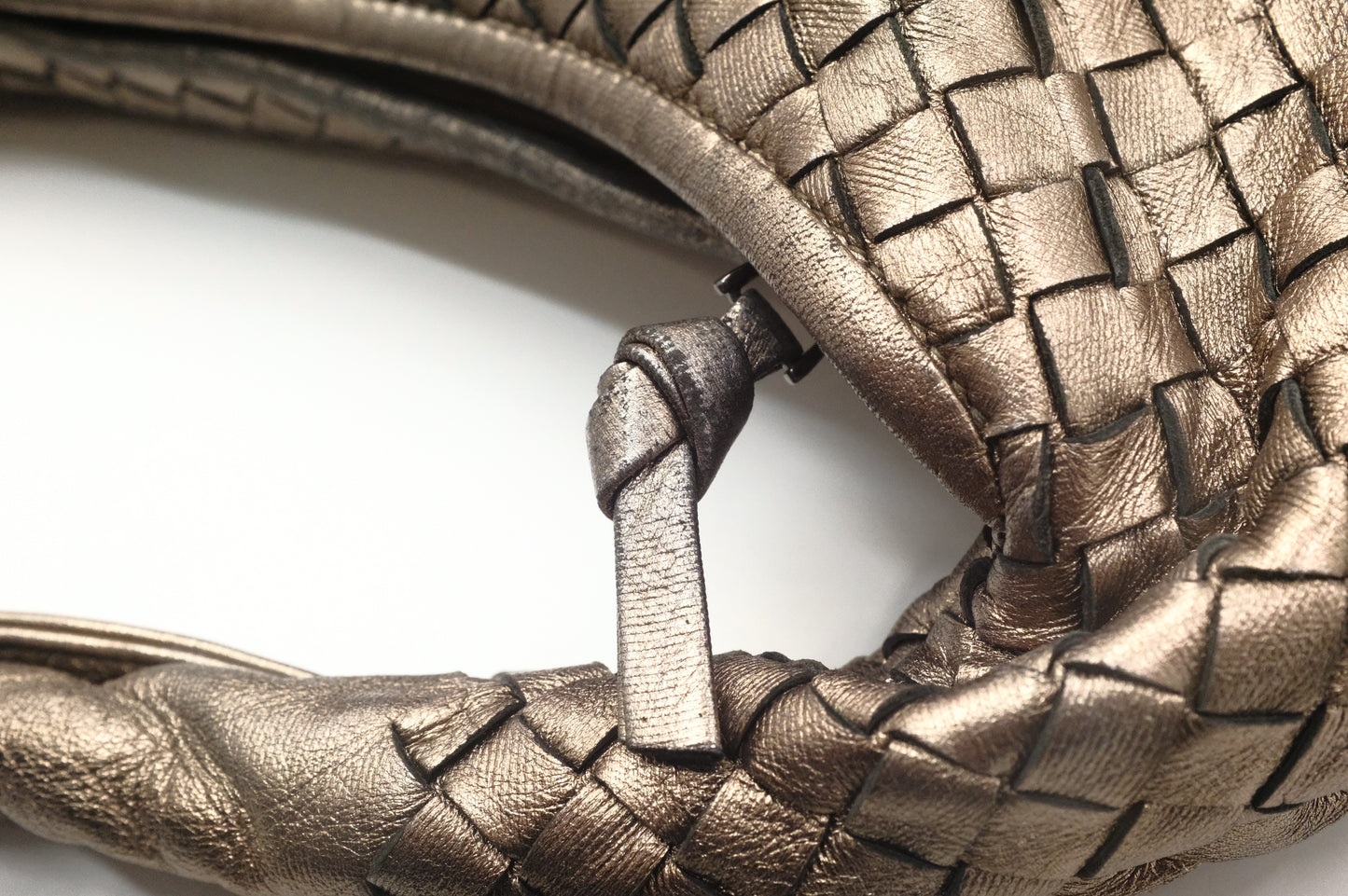 Bottega Veneta in Bronze Intrecciato Leather