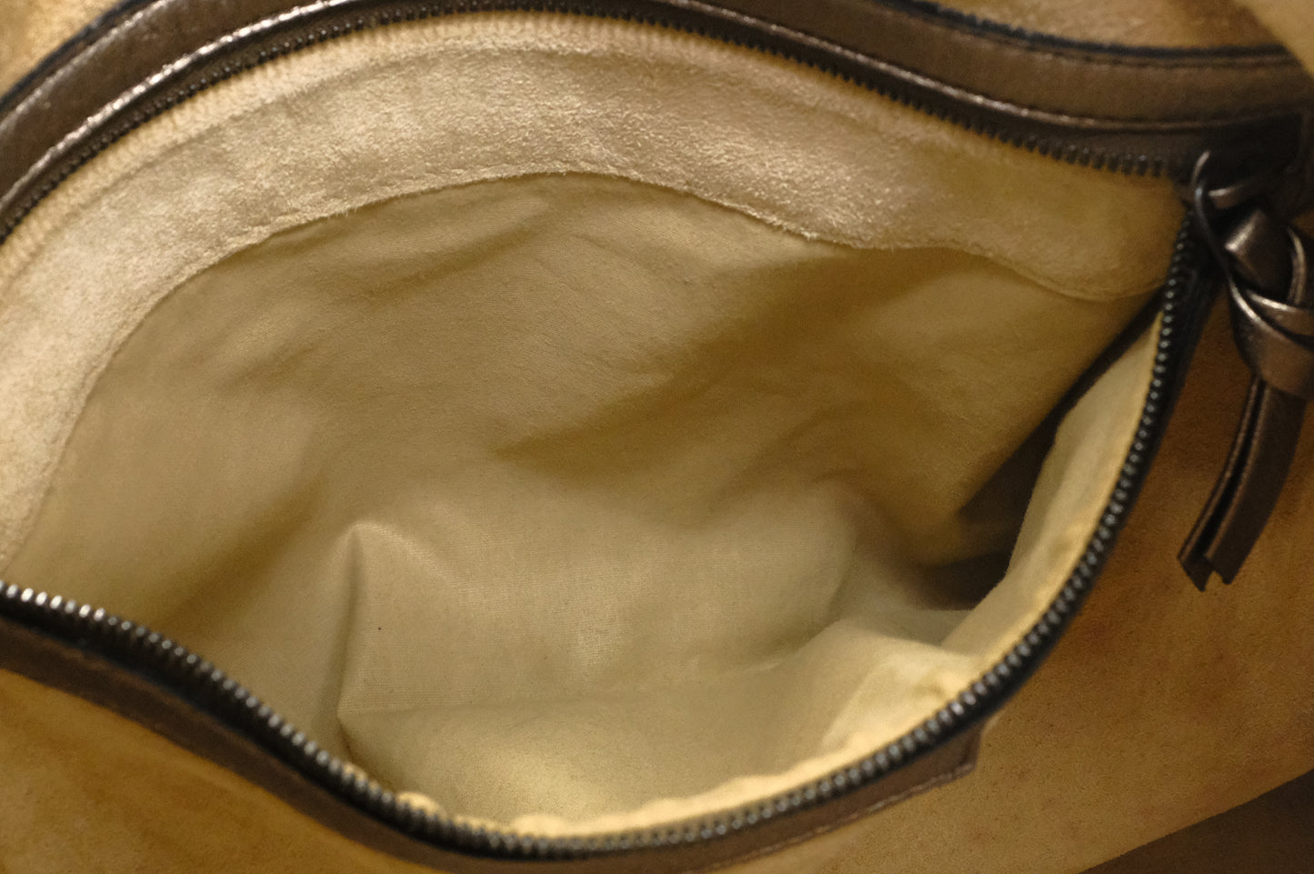 Bottega Veneta in Bronze Intrecciato Leather