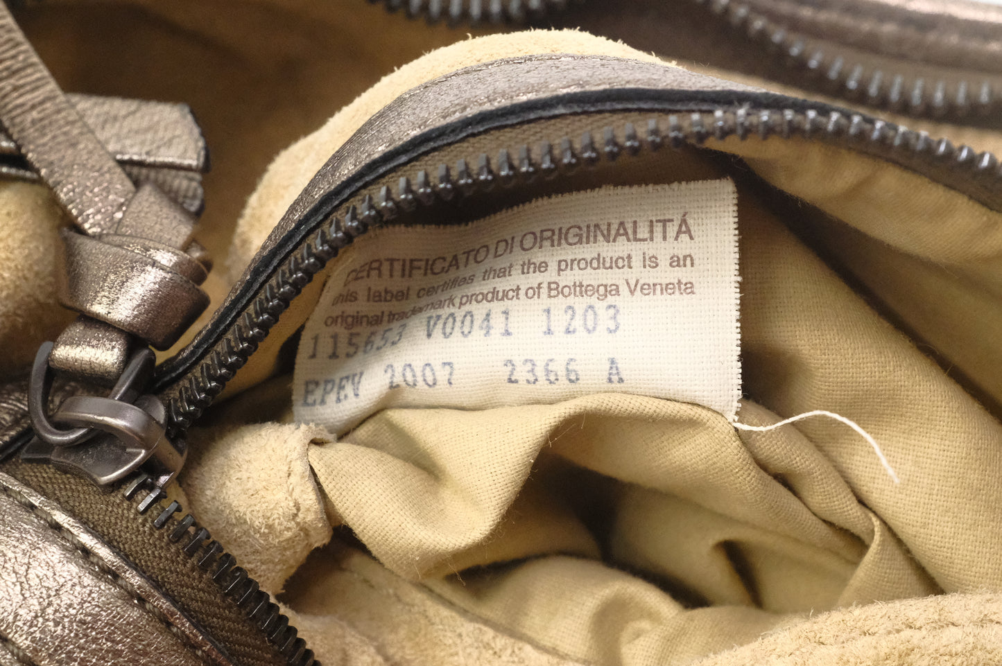 Bottega Veneta in Bronze Intrecciato Leather