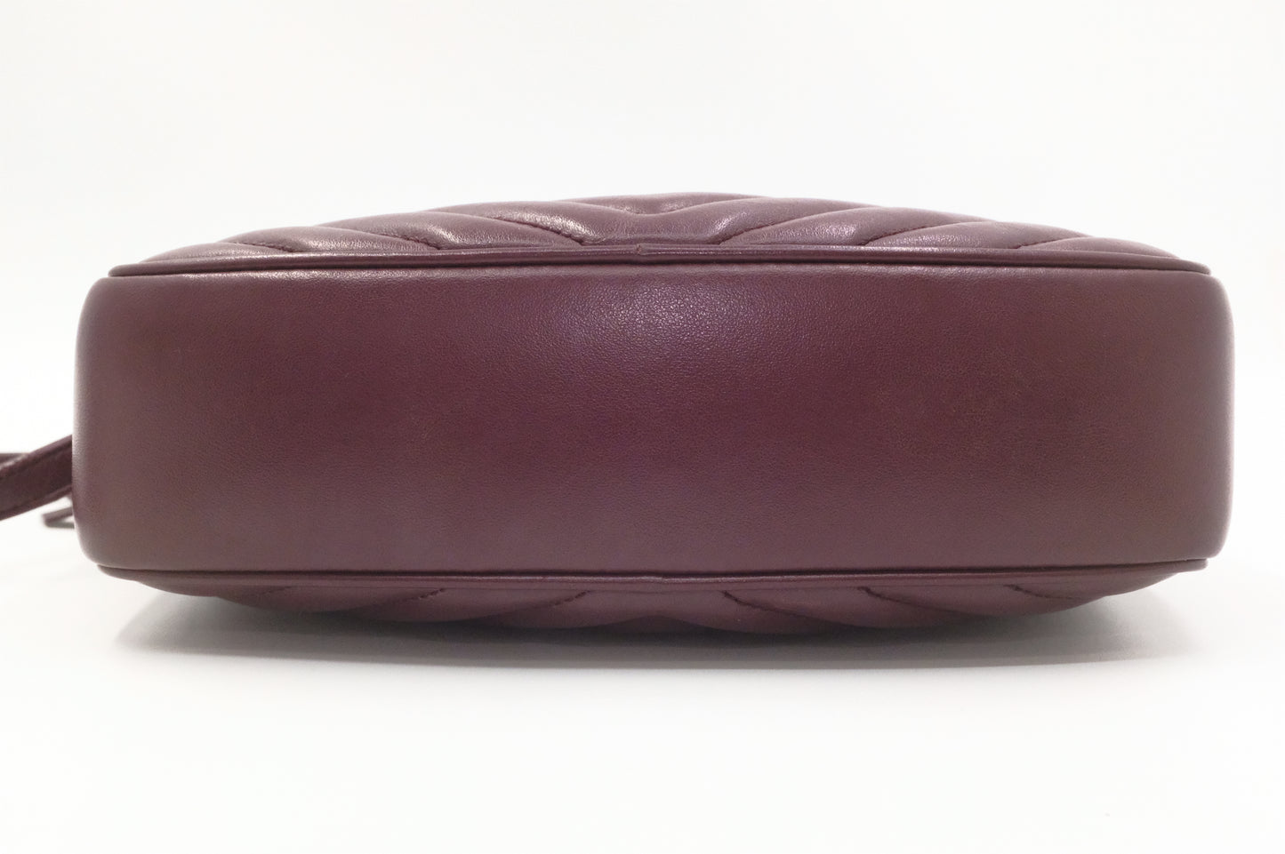 YSL Saint Laurent Lou Camera Bag in Burgundy Leather