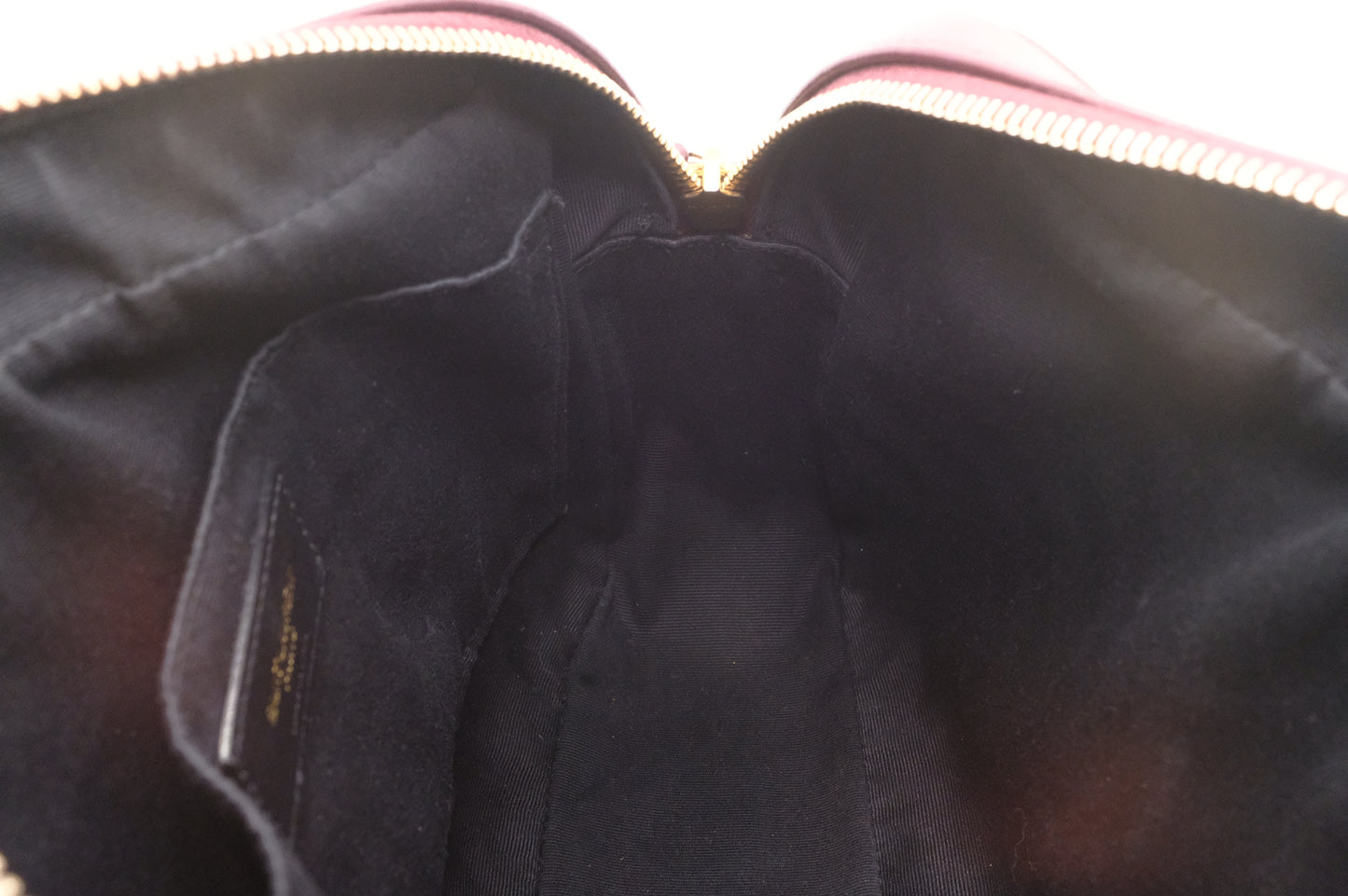 YSL Saint Laurent Lou Camera Bag in Burgundy Leather