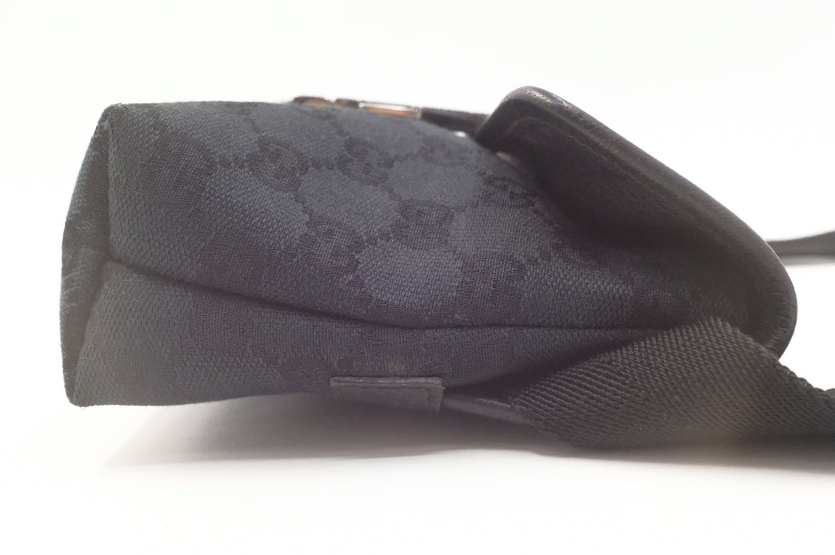 Gucci Waist Bag in Black GG Canvas