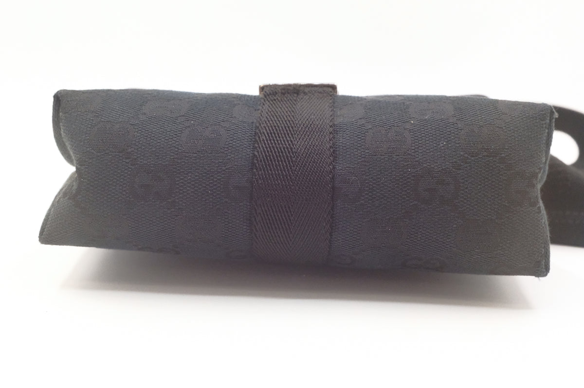 Gucci Waist Bag in Black GG Canvas