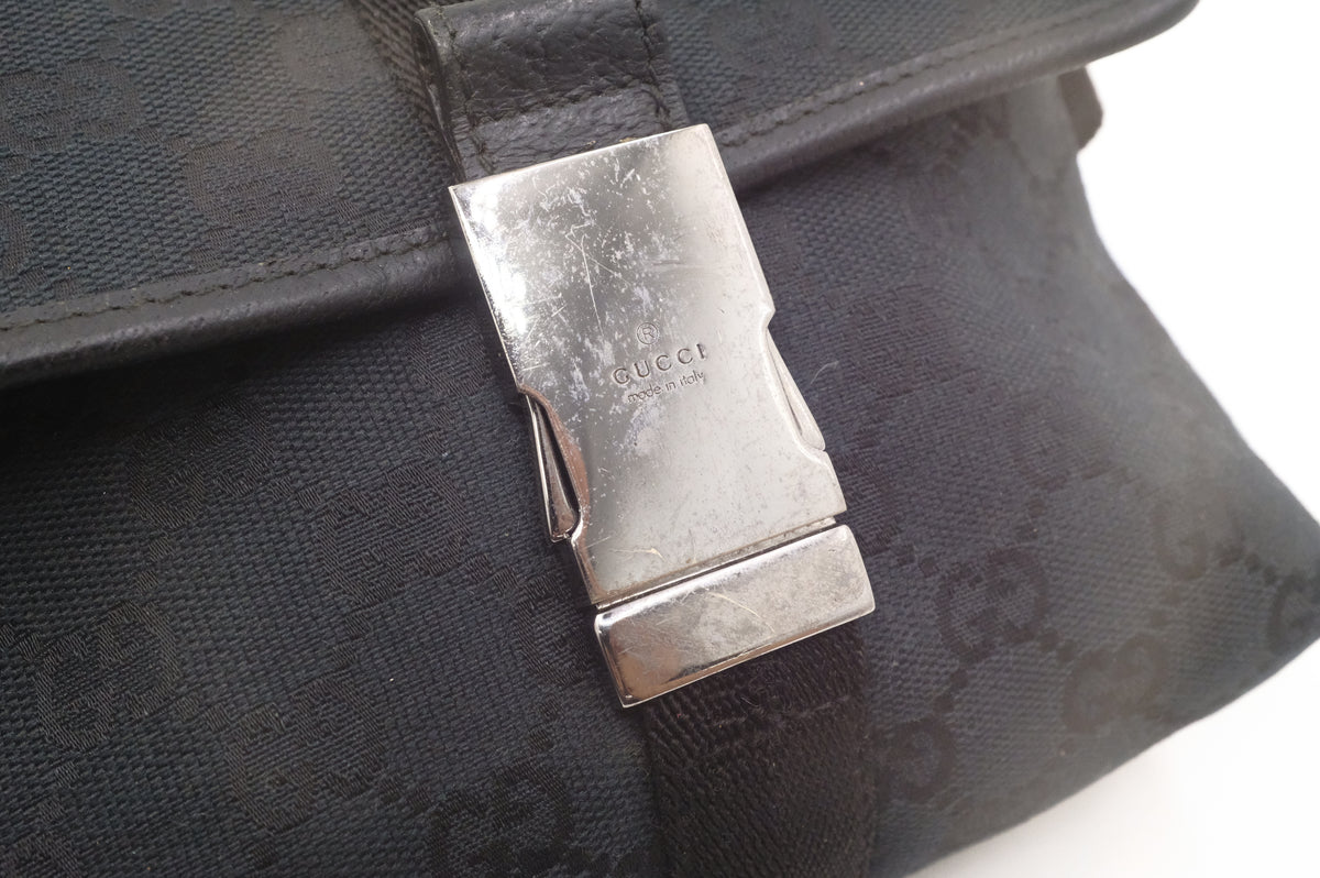 Gucci Waist Bag in Black GG Canvas