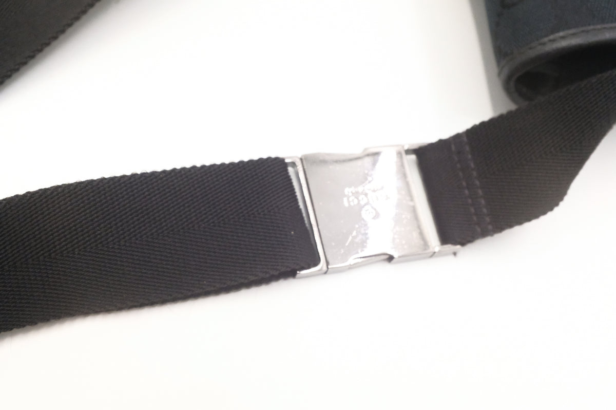 Gucci Waist Bag in Black GG Canvas