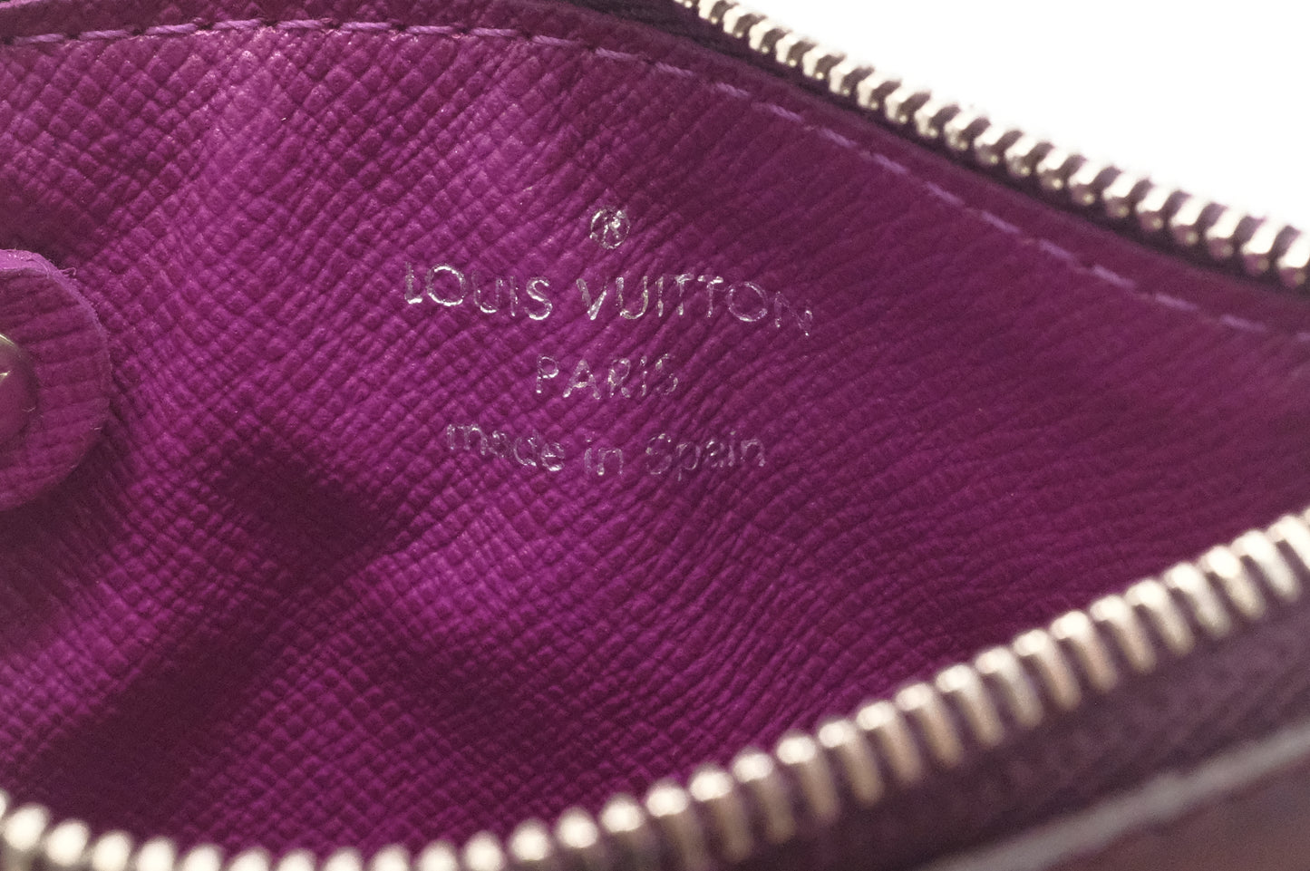 Louis Vuitton Pochette Cles in Purple Epi Leather