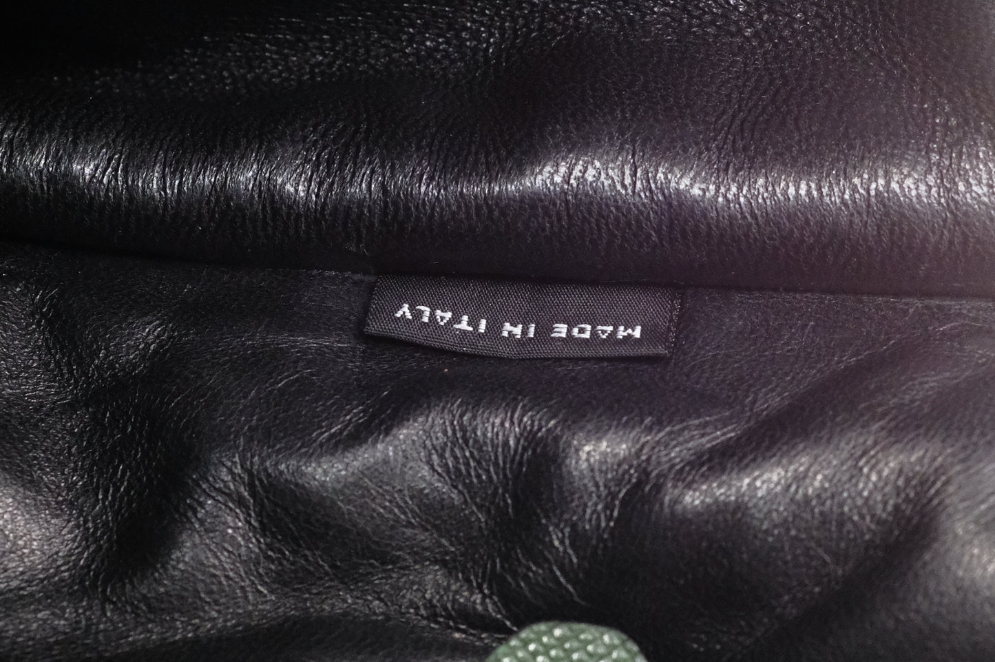 Prada Twin Pocket Tote in Green Embroidered Saffiano Leather