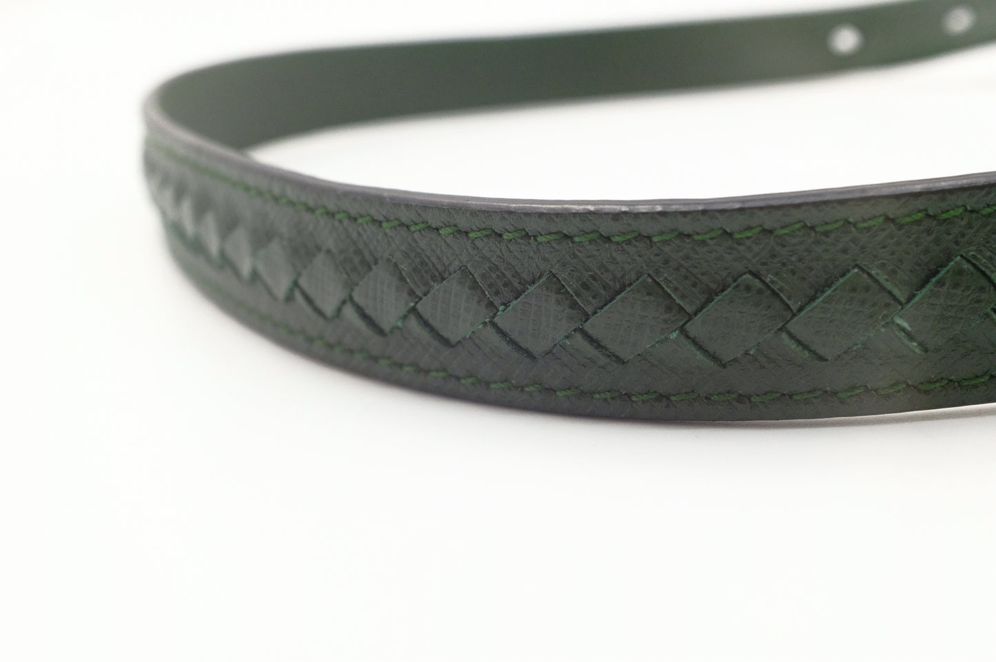 Prada Twin Pocket Tote in Green Embroidered Saffiano Leather