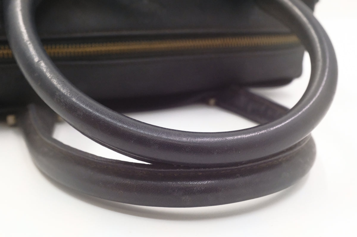 MCM Boston Bag in Black Canvas