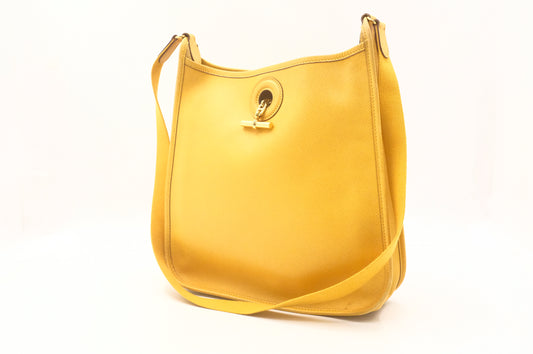 Hermes Vespa PM in Yellow Leather
