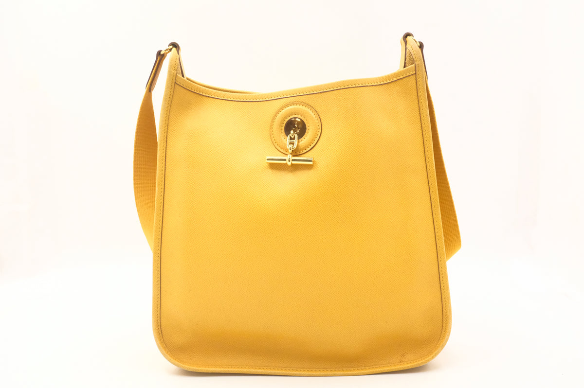 Hermes Vespa PM in Yellow Leather