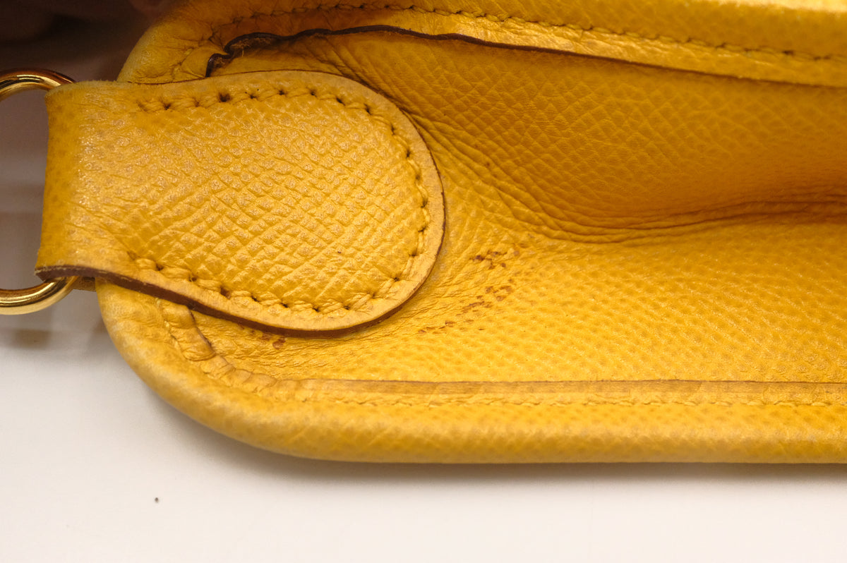 Hermes Vespa PM in Yellow Leather