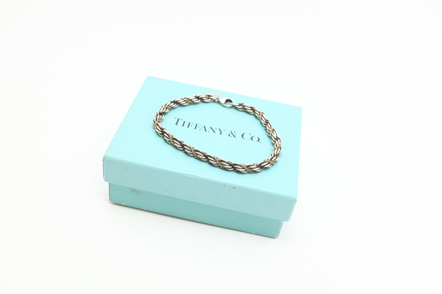 Tiffany & Co. Twisted Rope Chain Bracelet in Sterling Silver and 18k Gold