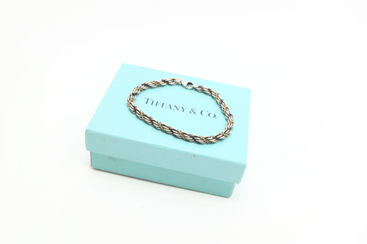 Tiffany & Co. Twisted Rope Chain Bracelet in Sterling Silver and 18k Gold