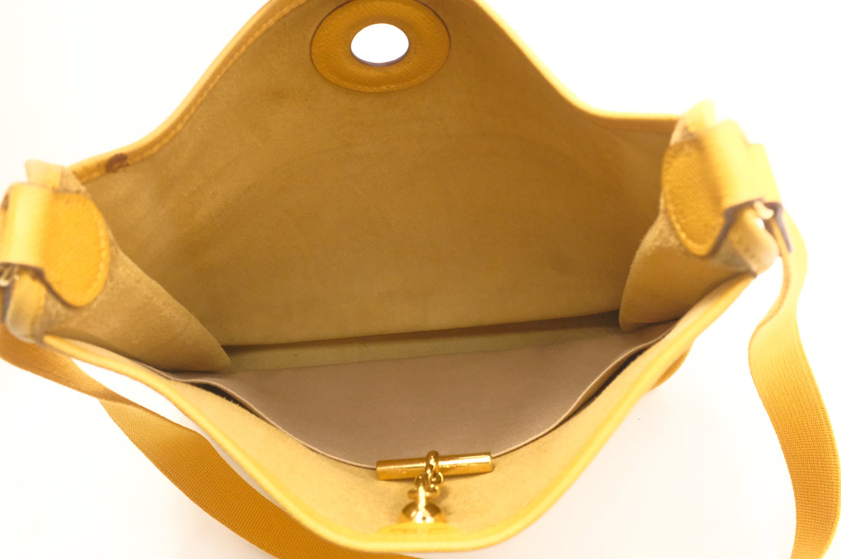 Hermes Vespa PM in Yellow Leather