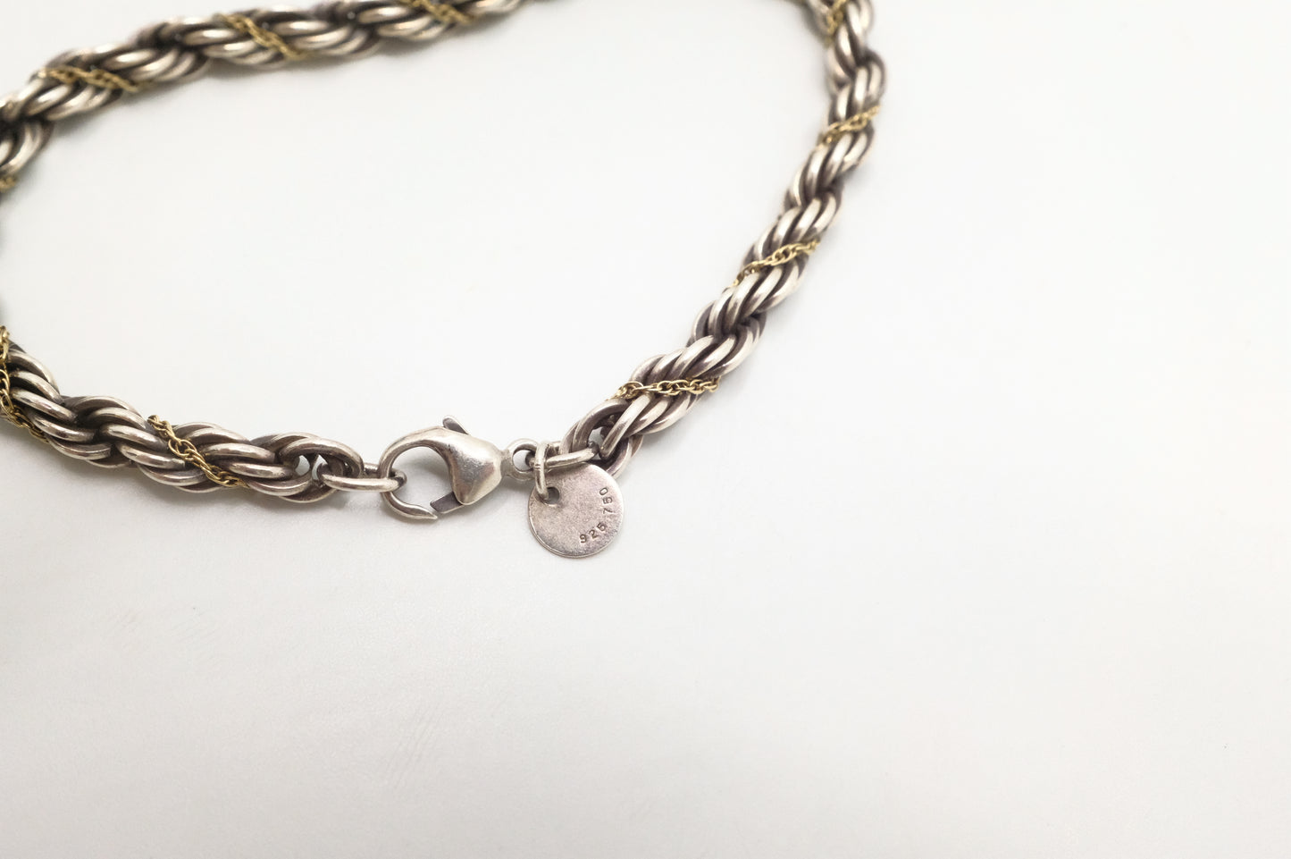 Tiffany & Co. Twisted Rope Chain Bracelet in Sterling Silver and 18k Gold
