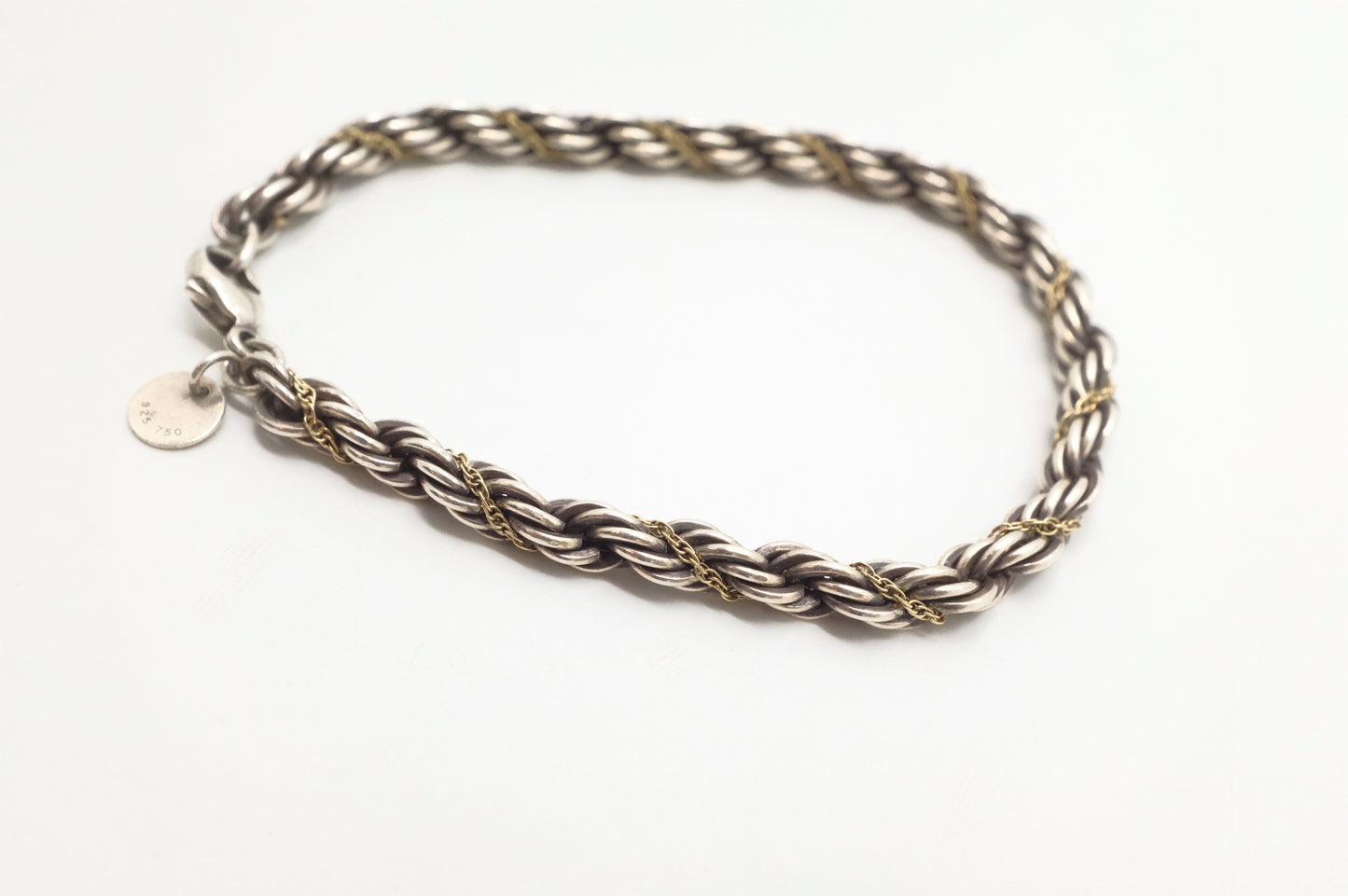 Tiffany & Co. Twisted Rope Chain Bracelet in Sterling Silver and 18k Gold