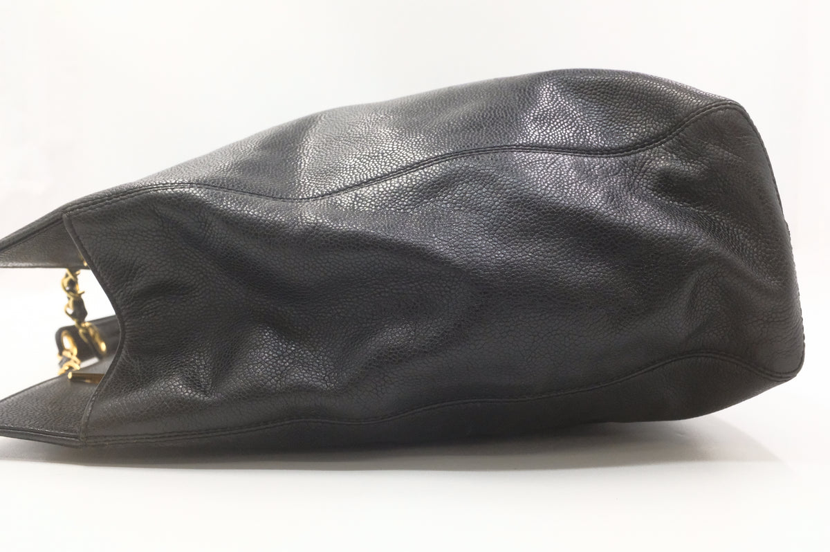 Chanel Large Tote Bag in Black Caviar Leather