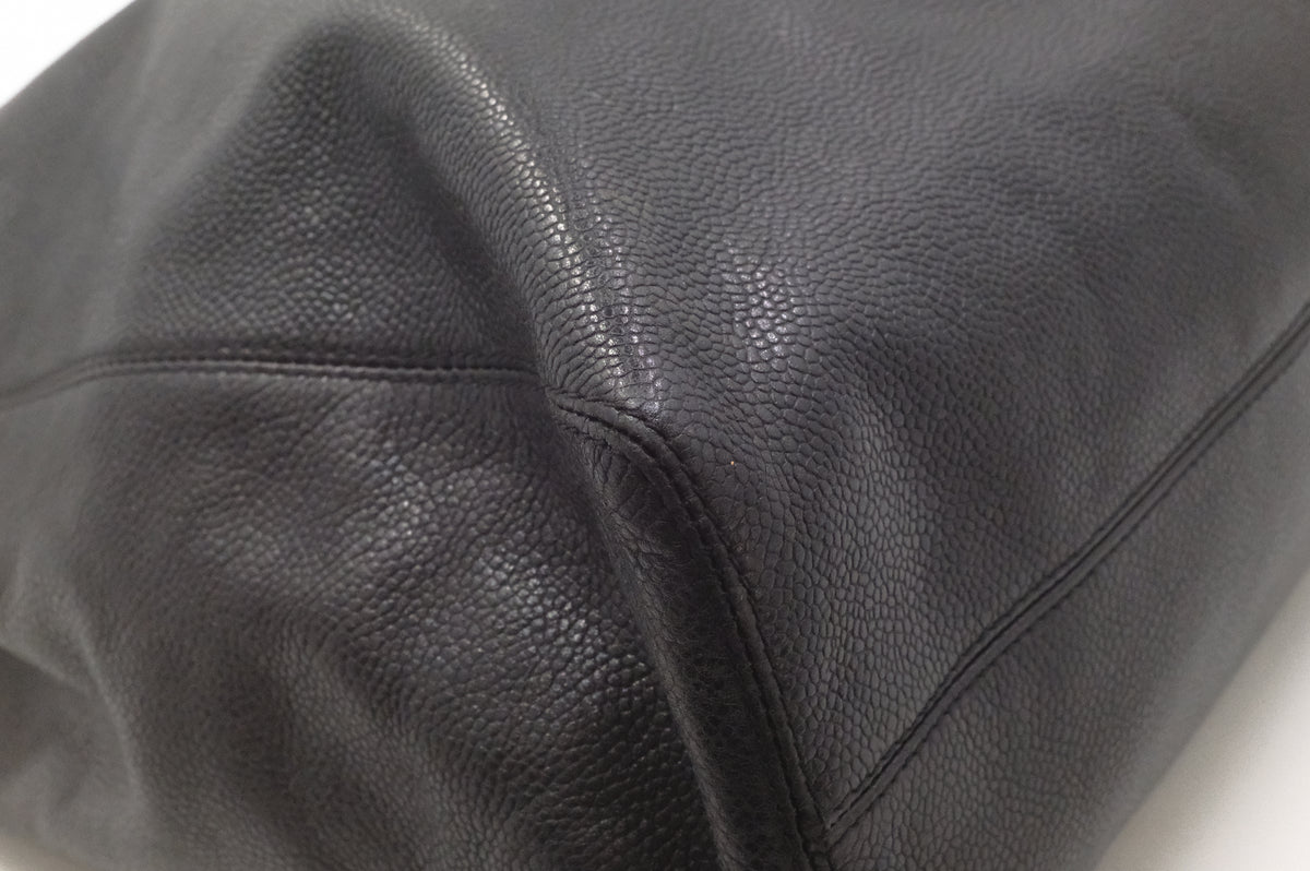 Chanel Large Tote Bag in Black Caviar Leather