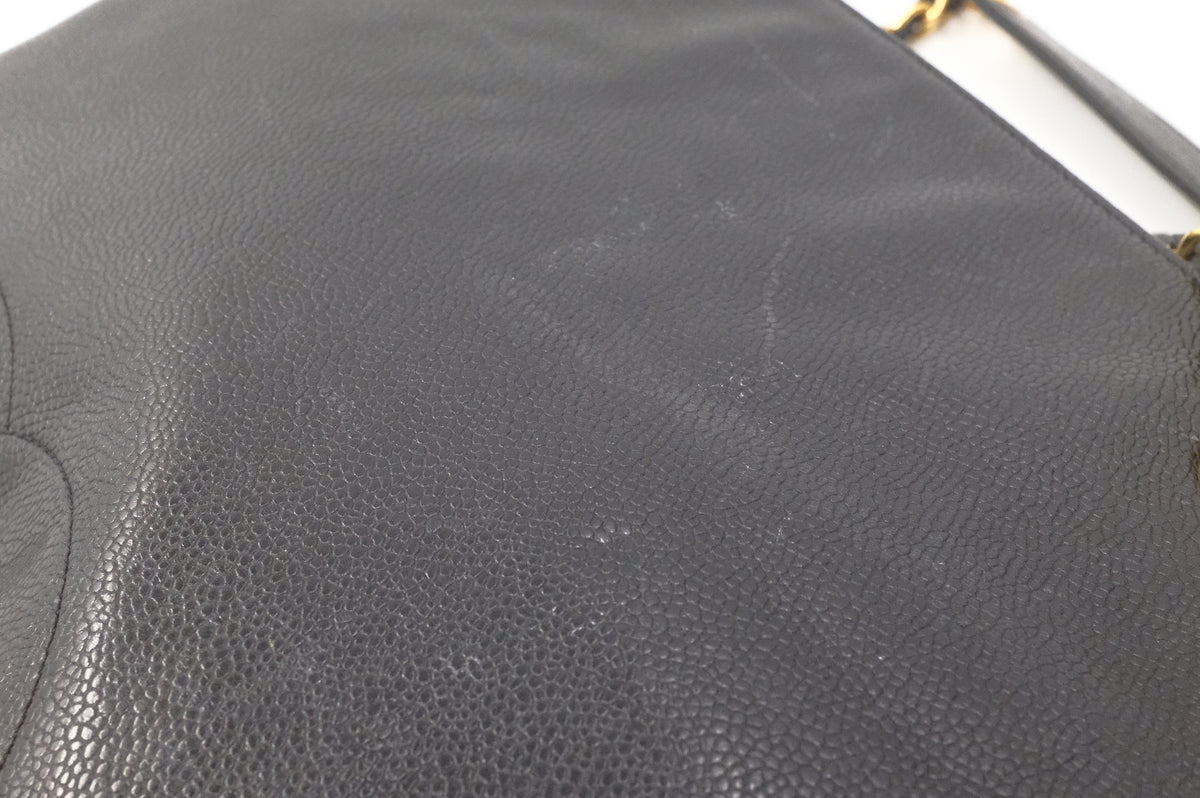 Chanel Large Tote Bag in Black Caviar Leather