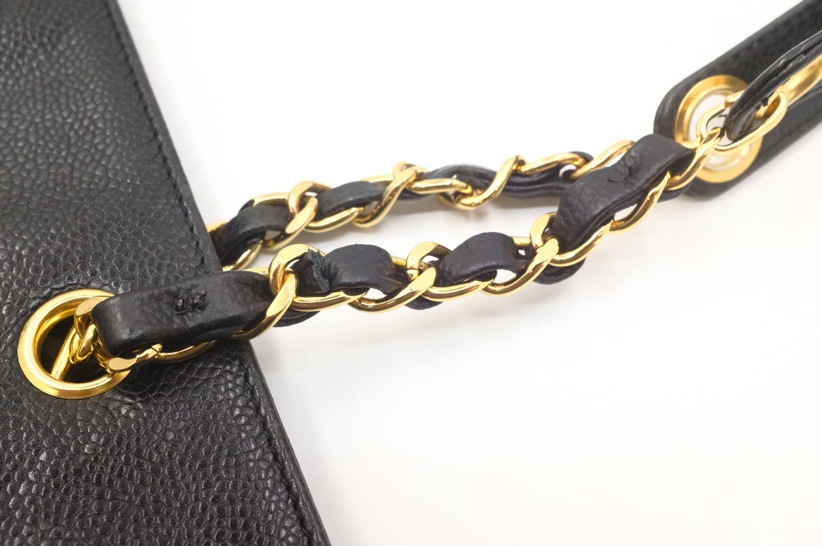 Chanel Large Tote Bag in Black Caviar Leather