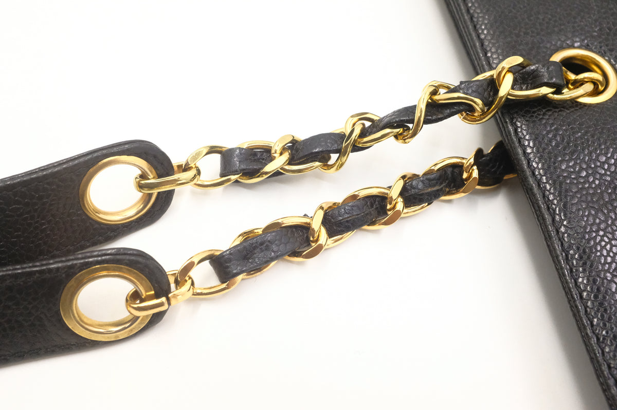 Chanel Large Tote Bag in Black Caviar Leather