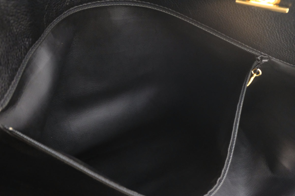 Chanel Large Tote Bag in Black Caviar Leather