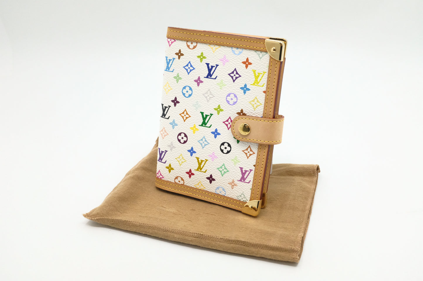 Louis Vuitton Agenda PM in White Multicolor Monogram Canvas