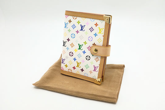 Louis Vuitton Agenda PM in White Multicolor Monogram Canvas