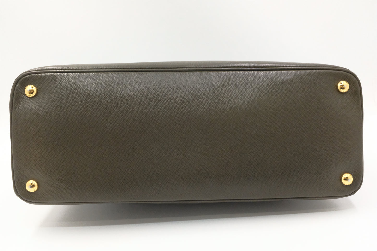 Prada Handbag in Khaki Green Saffiano Leather