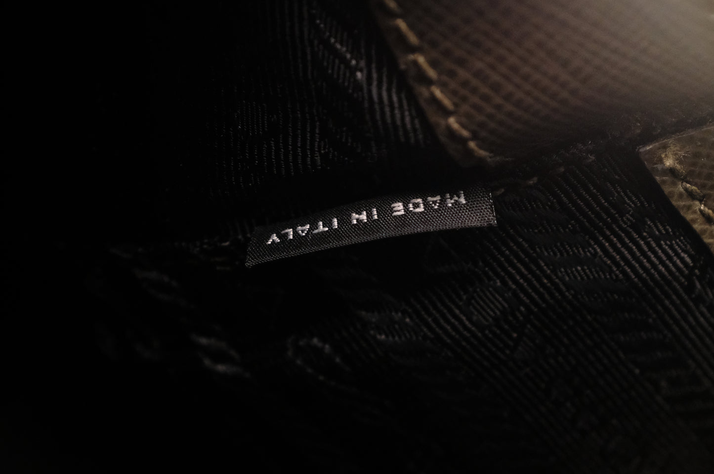 Prada Handbag in Khaki Green Saffiano Leather