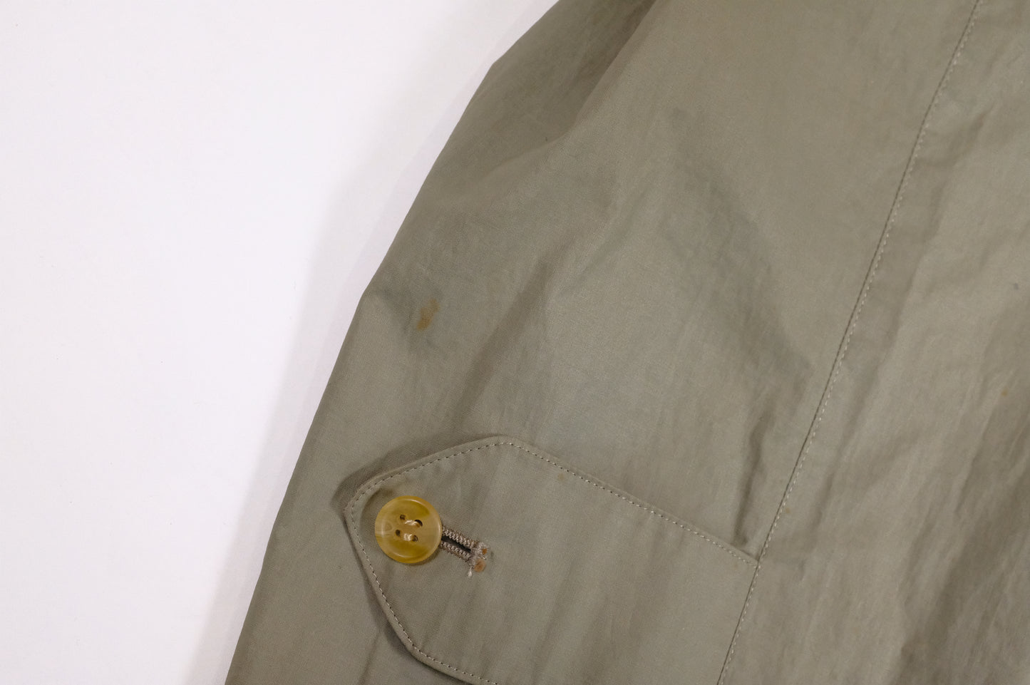 Burberry Trench Coat in Khaki Green Cotton