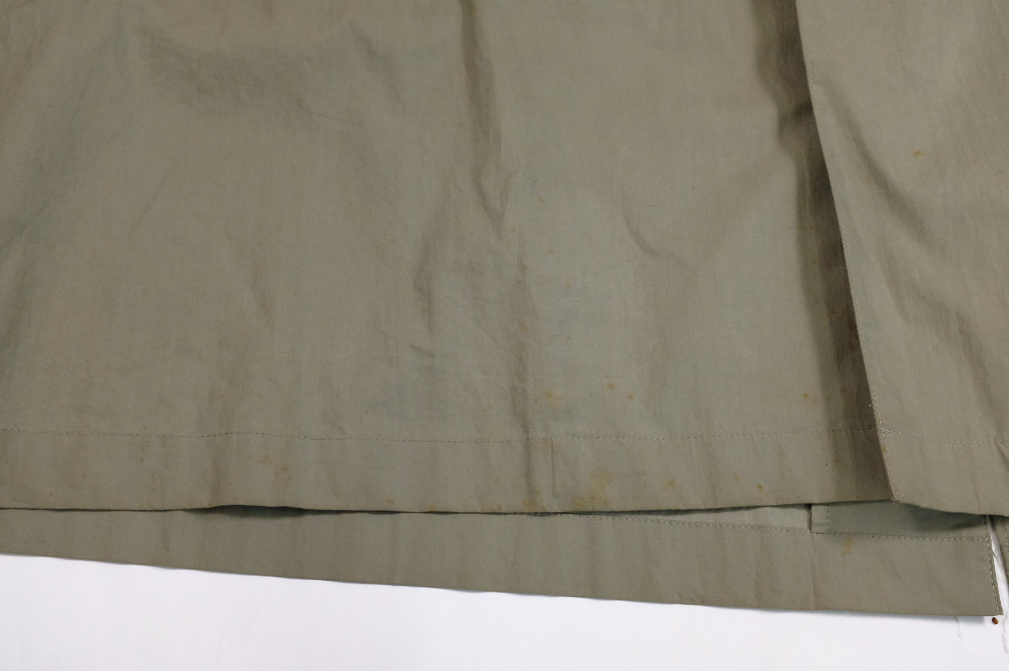 Burberry Trench Coat in Khaki Green Cotton