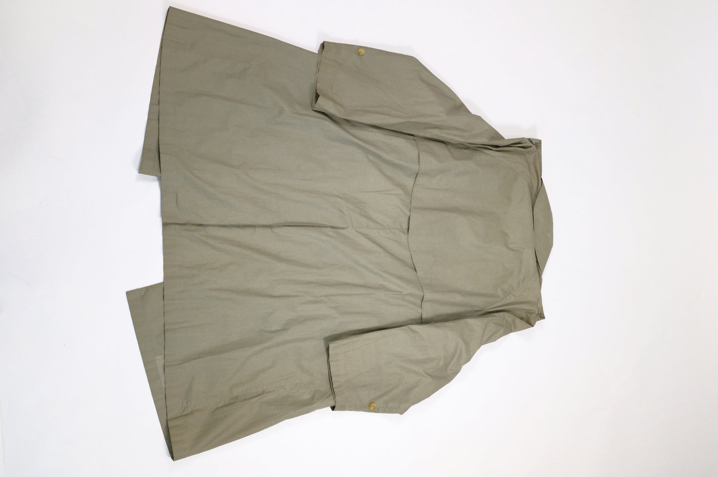 Burberry Trench Coat in Khaki Green Cotton