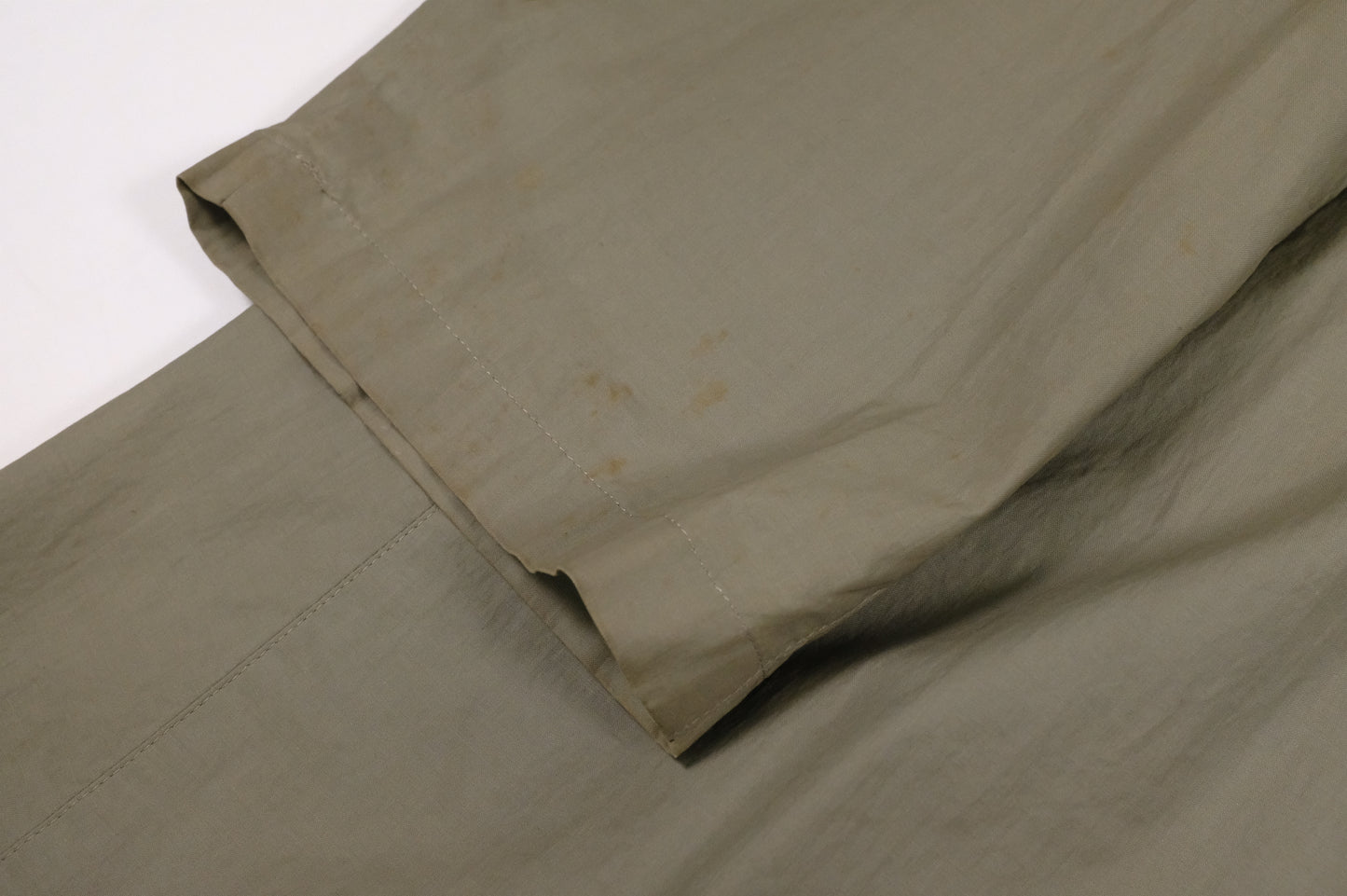 Burberry Trench Coat in Khaki Green Cotton