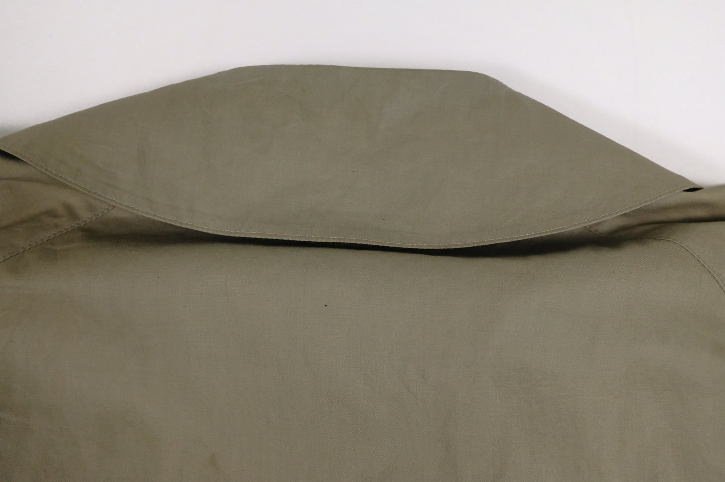 Burberry Trench Coat in Khaki Green Cotton