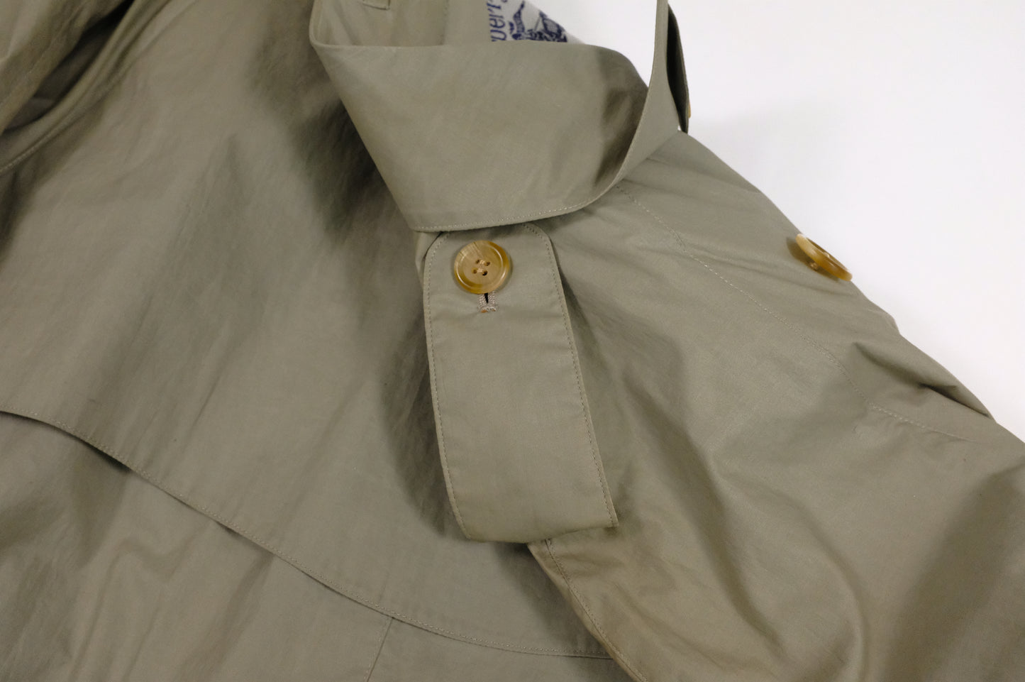 Burberry Trench Coat in Khaki Green Cotton