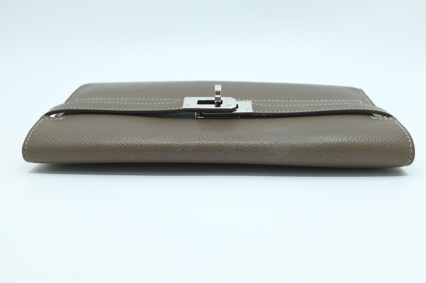 Hermes Kelly Wallet in Etoupe Epsom Leather