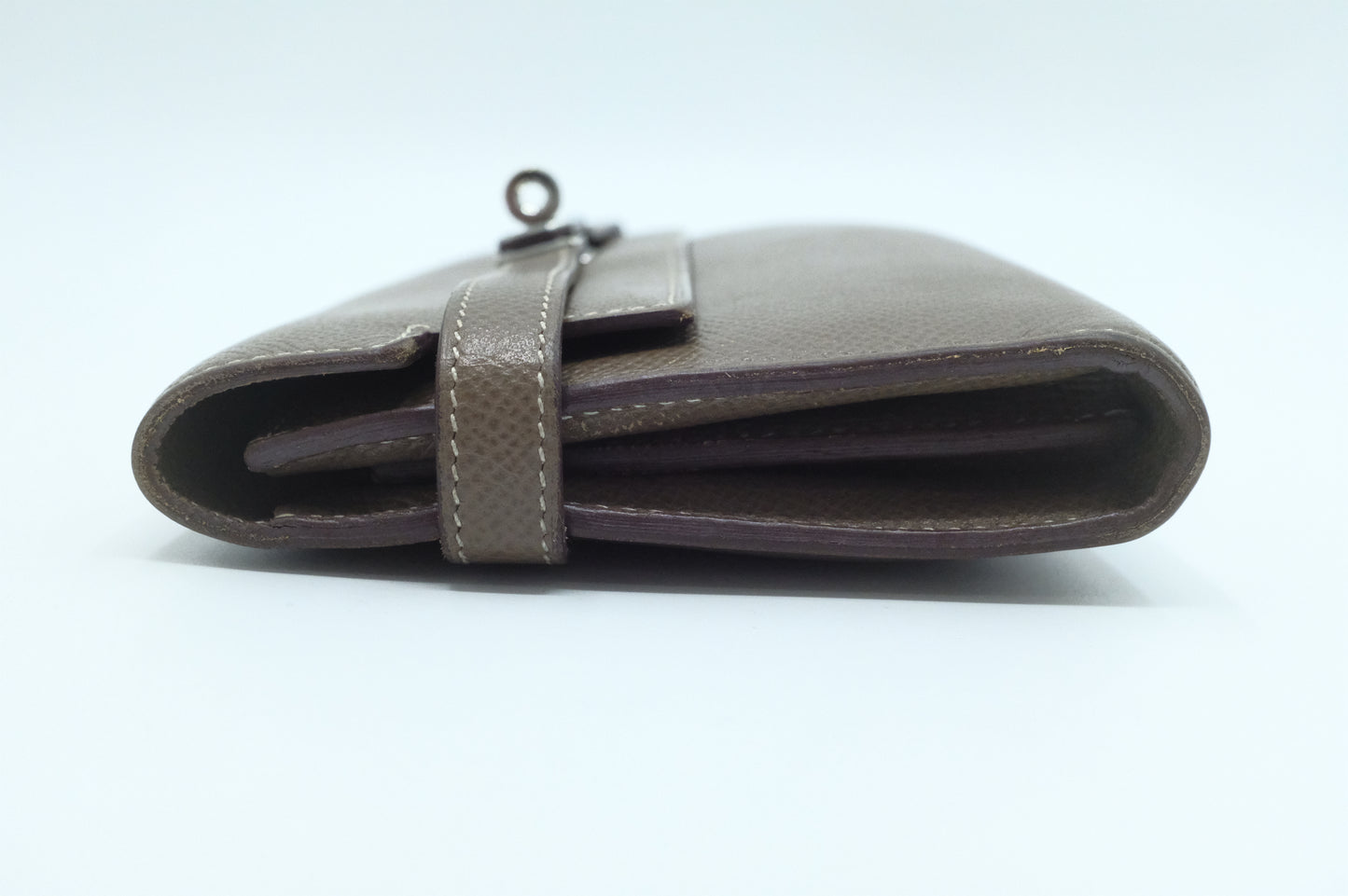 Hermes Kelly Wallet in Etoupe Epsom Leather