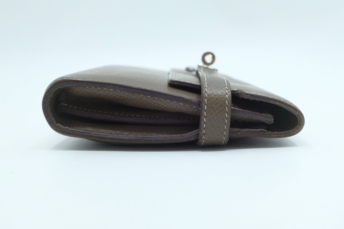Hermes Kelly Wallet in Etoupe Epsom Leather