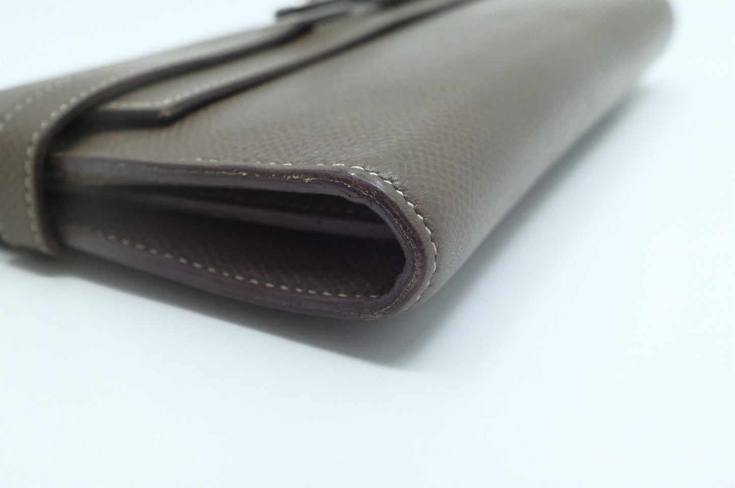 Hermes Kelly Wallet in Etoupe Epsom Leather