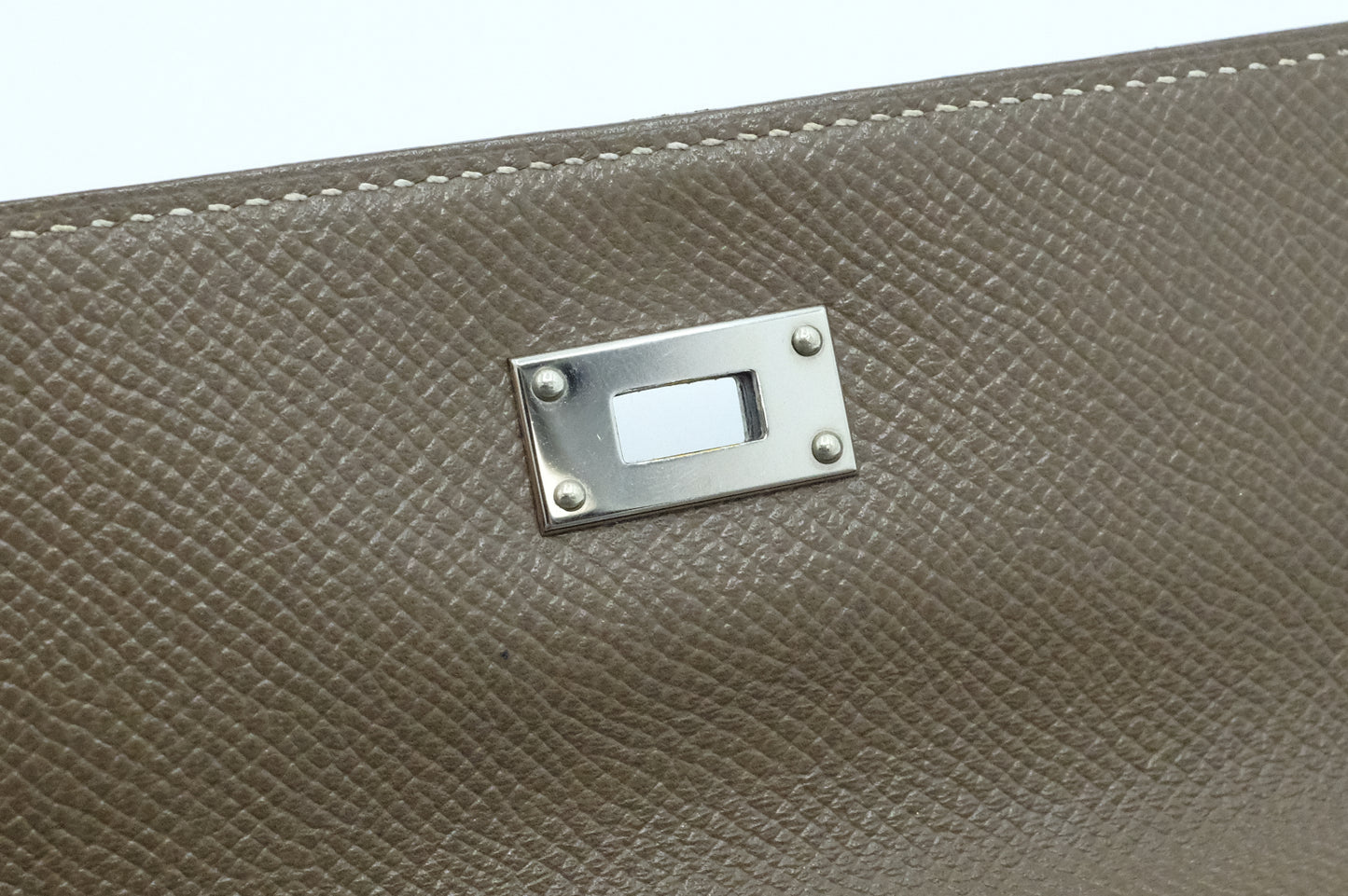 Hermes Kelly Wallet in Etoupe Epsom Leather