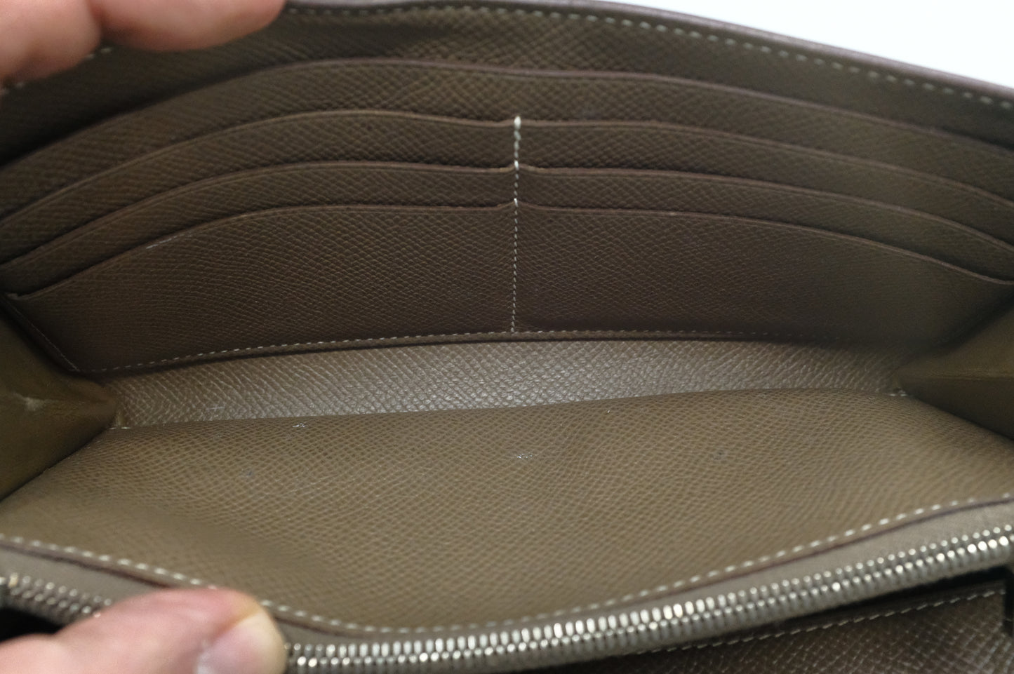 Hermes Kelly Wallet in Etoupe Epsom Leather