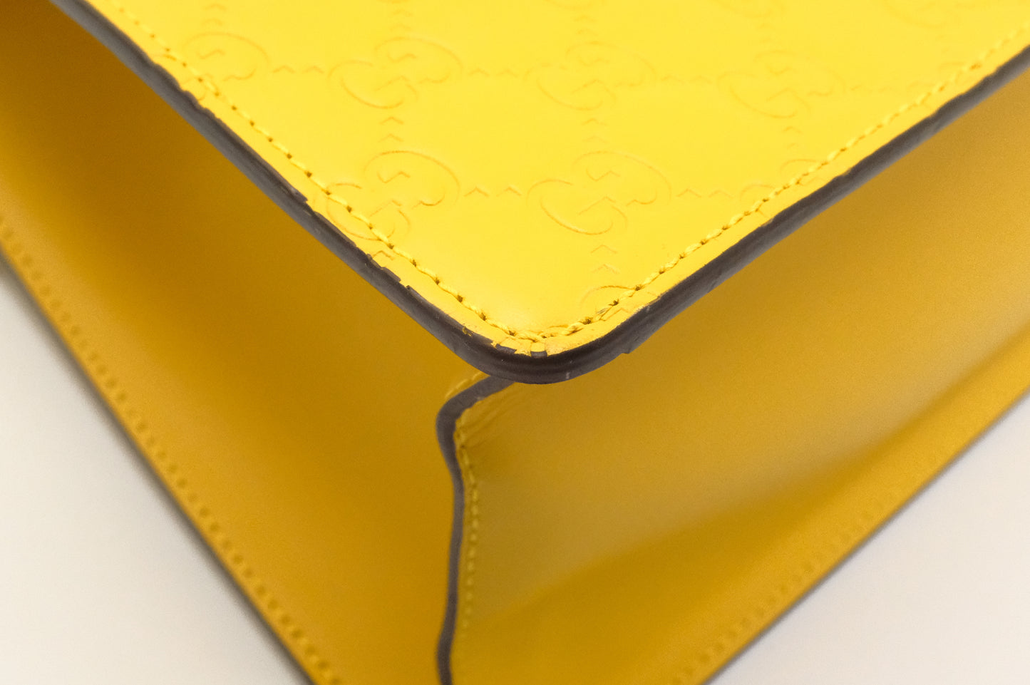 Gucci Large Sylvie in Yellow Guccissima Leather