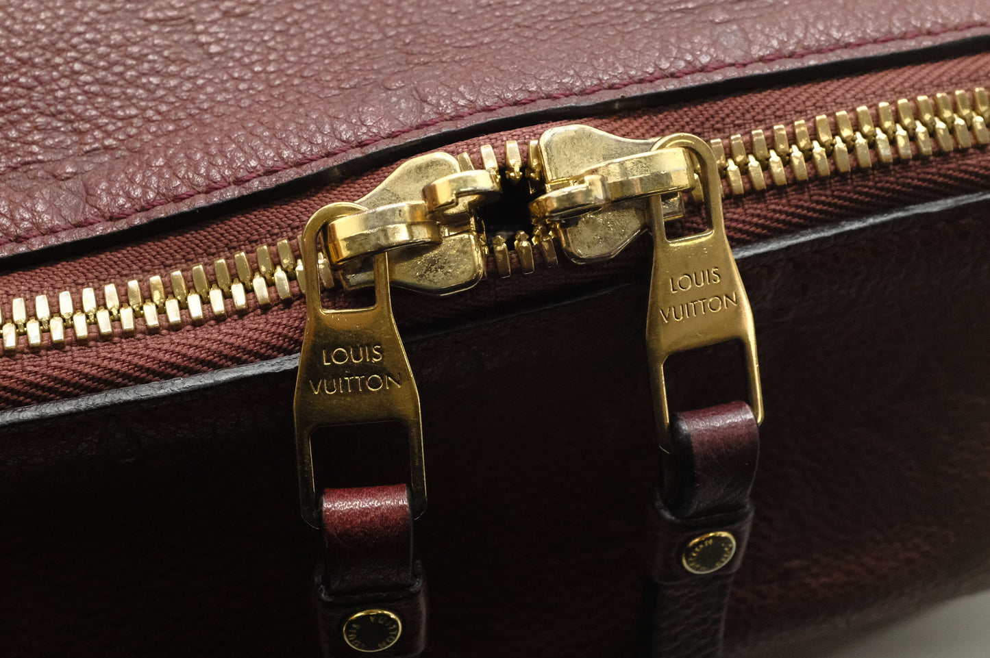 Louis Vuitton Lumineuse in Burgundy Empreinte Leather