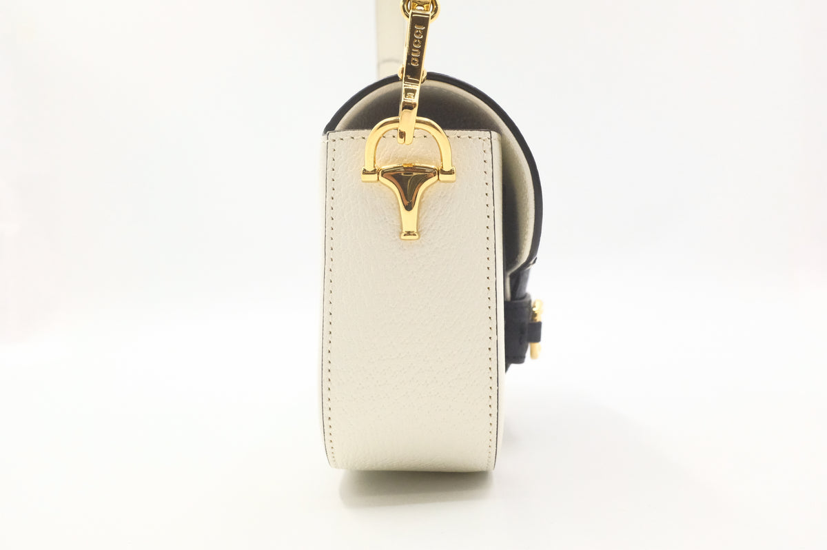 Gucci x Adidas Horsebit 1955 in White and Black Leather