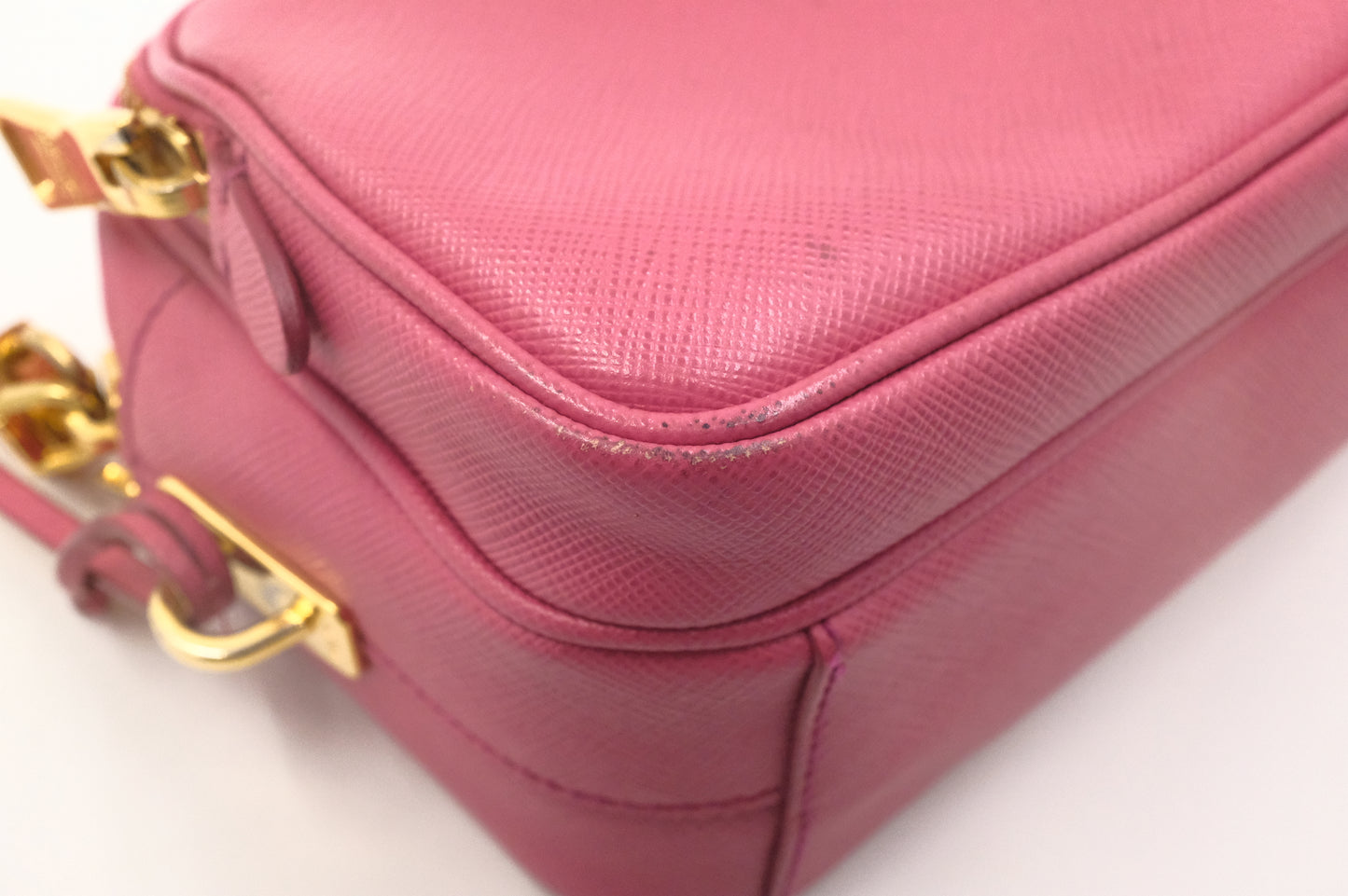 Prada Crossbody Bag in Pink Saffiano Leather