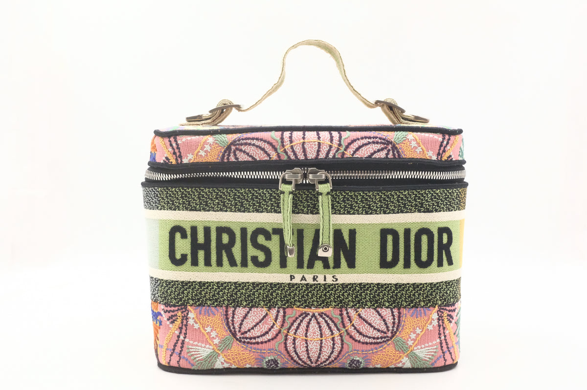 Dior DiorTravel Vanity Case in Dior in Lights Multicolor Embroidered Canvas