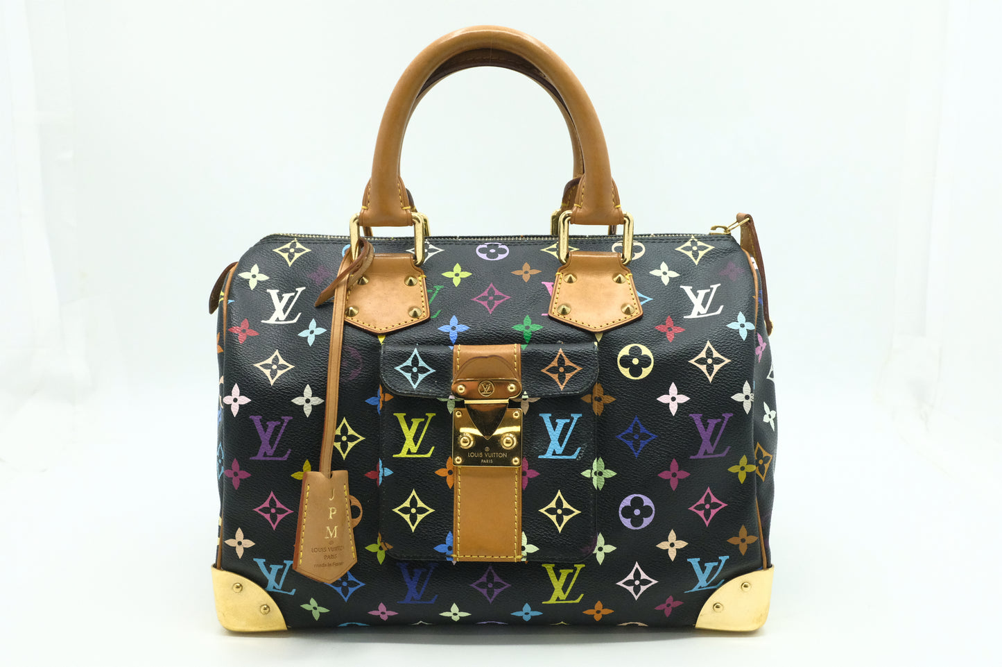 Louis Vuitton Speedy 30 in Black Multicolor Monogram Canvas