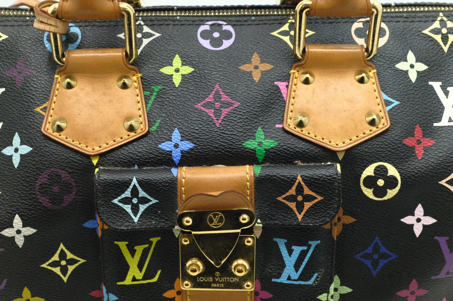 Louis Vuitton Speedy 30 in Black Multicolor Monogram Canvas